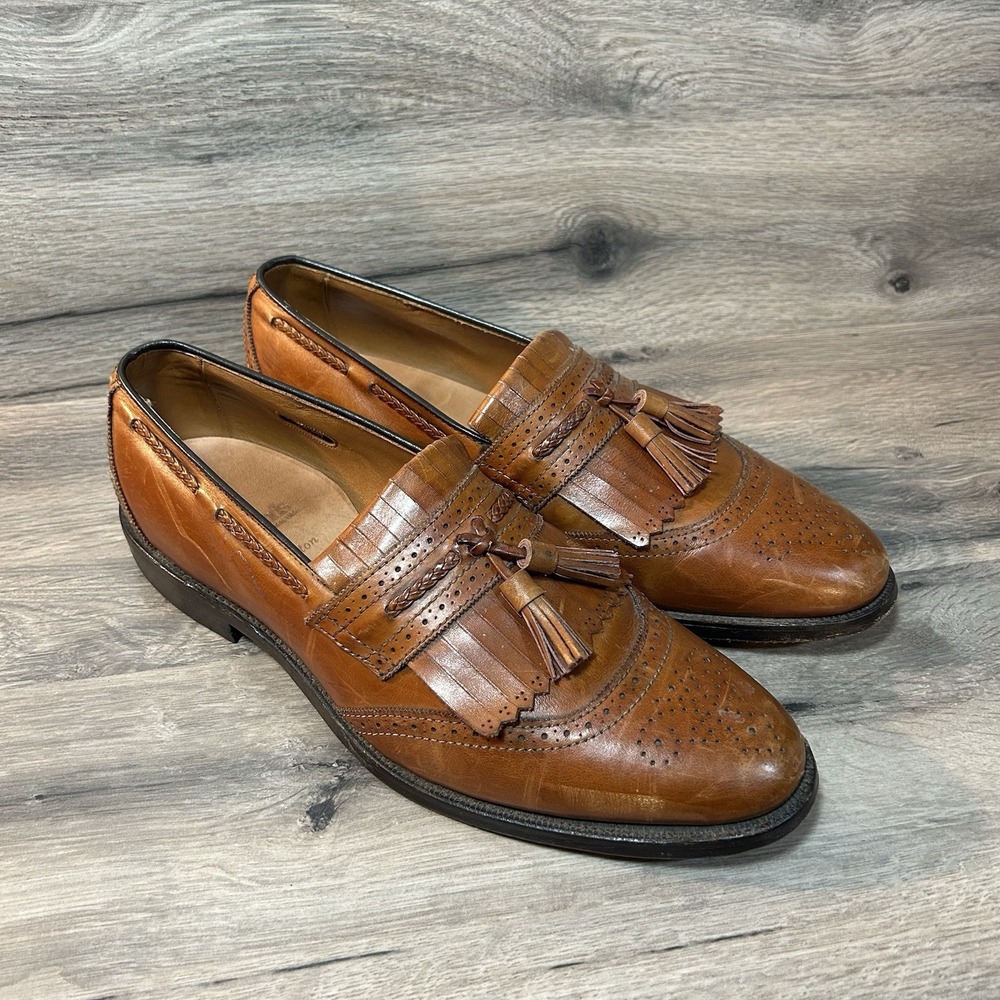 ALLEN EDMONDS "BRADENTON " Mans Chestnut Leather Tassel Loafers Us 10.5 D $275 R